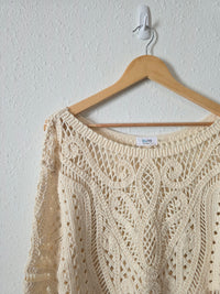 NEW Crochet Knit Cotton Top (L)