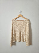 NEW Crochet Knit Cotton Top (L)