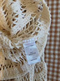 NEW Crochet Knit Cotton Top (L)