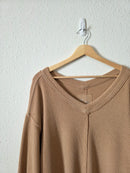 Aerie Ribbed V Neck Sweatshirt (XS)