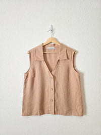 Love and Confuse Linen Collared Top (L)