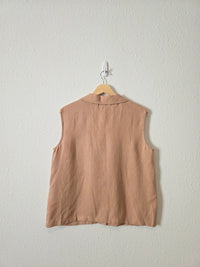 Love and Confuse Linen Collared Top (L)