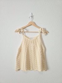 NEW Sadie & Sage Cream Cotton Tank (L)