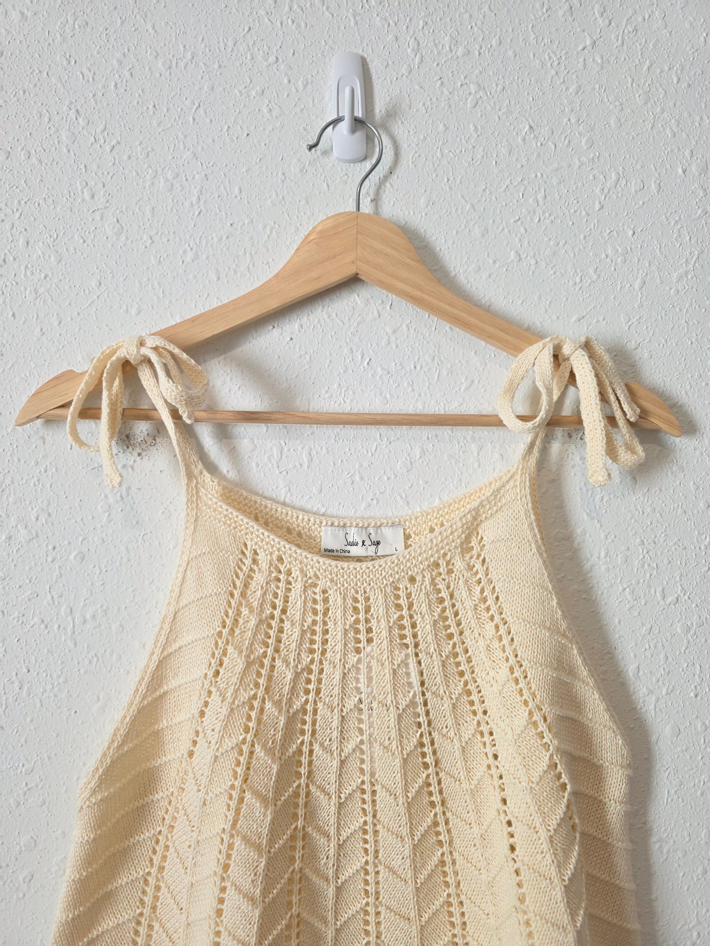 NEW Sadie & Sage Cream Cotton Tank (L)