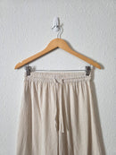 Mango Neutral Striped Pants (M)