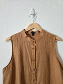 Button Front Linen Tank (L)