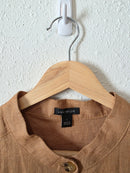Button Front Linen Tank (L)