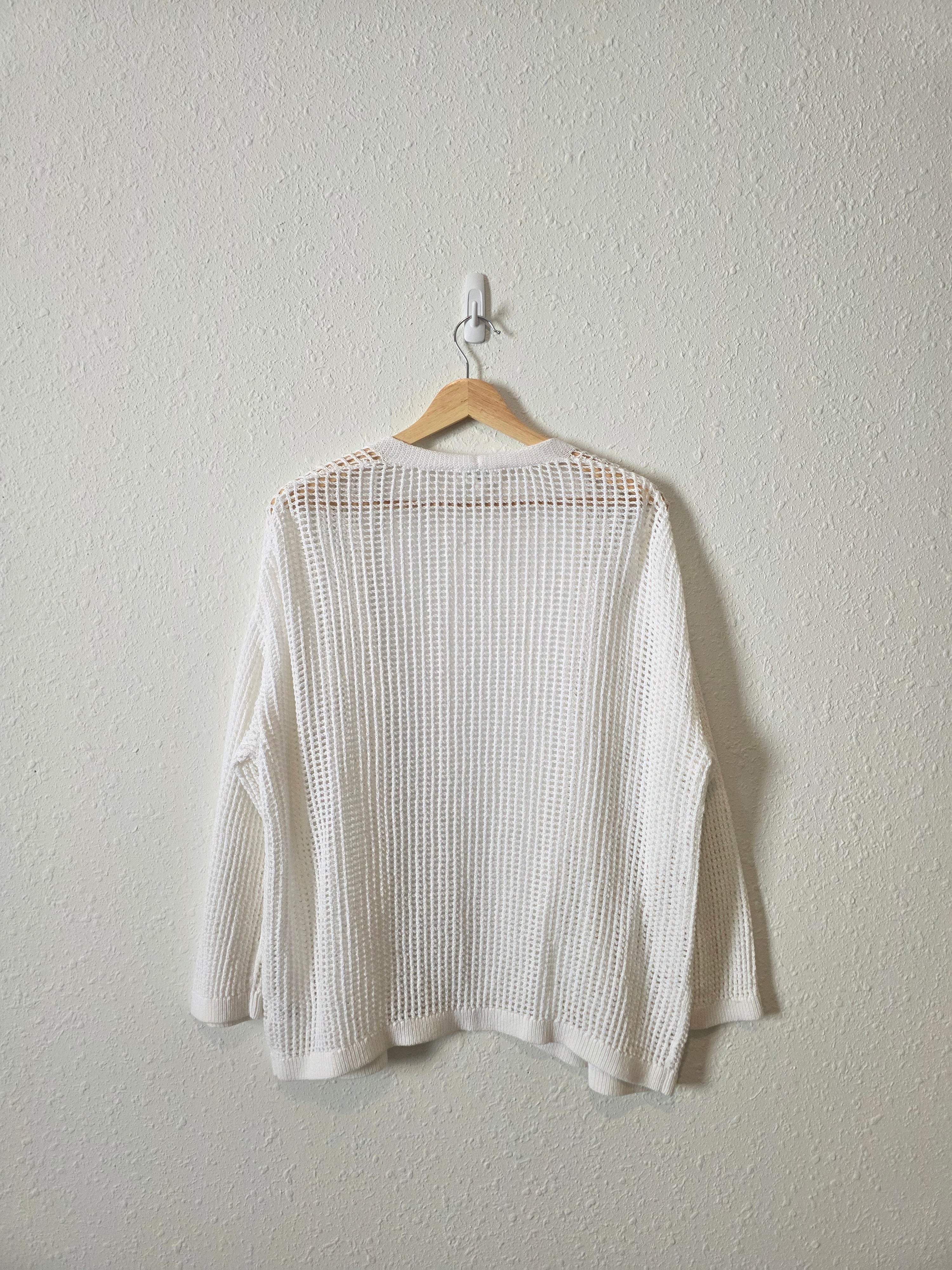 Haven Open Stitch Cotton Cardigan (L)