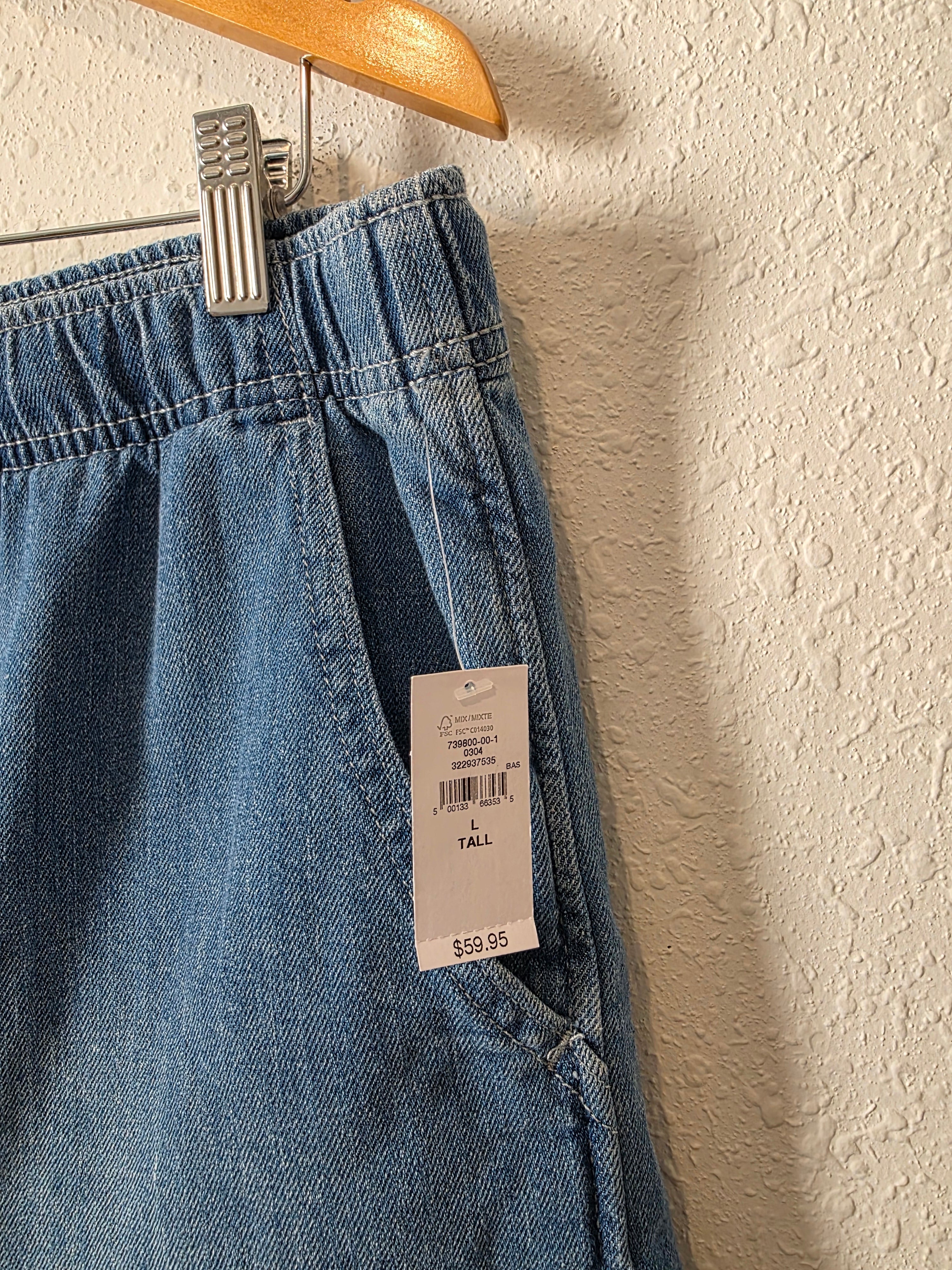 NEW Gap Denim Easy Shorts (L tall)
