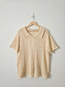 Lena Cream Oversized Knit Top (L)