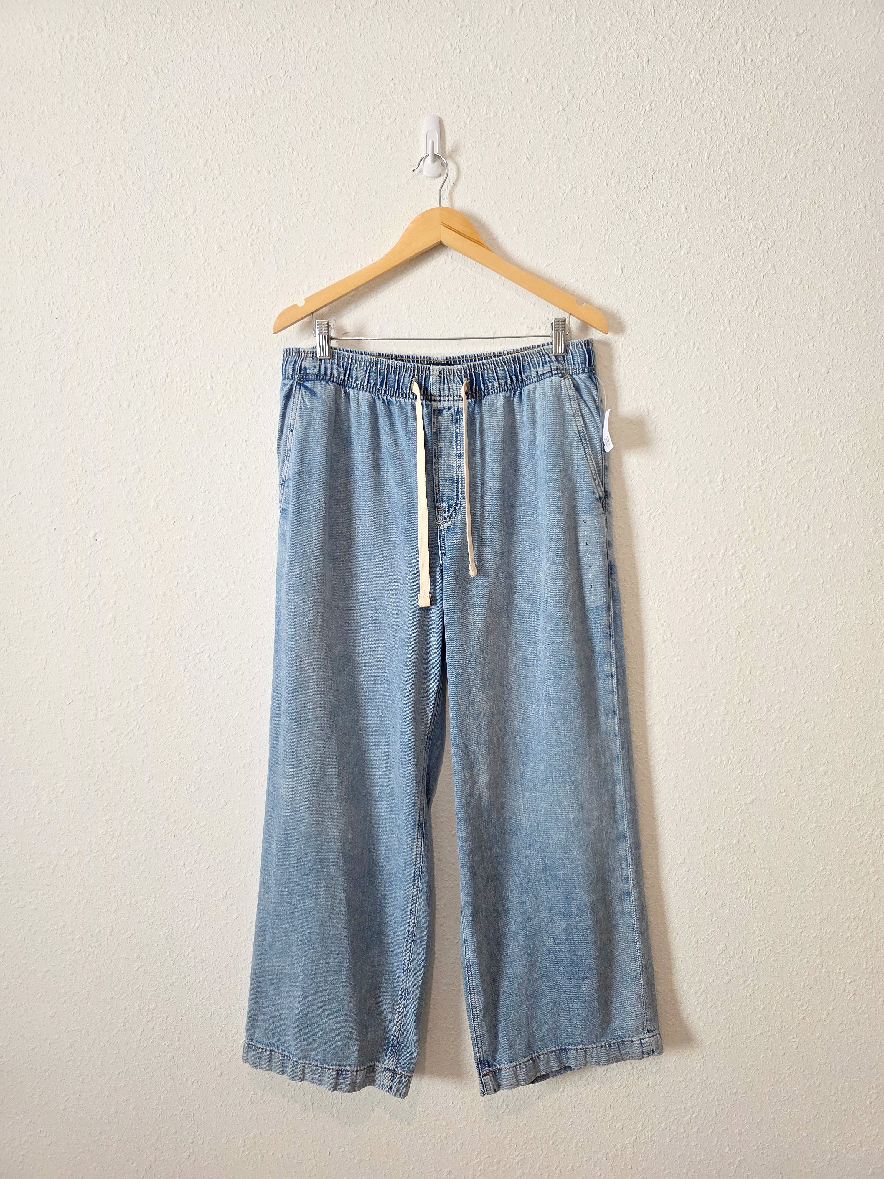 NEW Gap Wide Leg Drawstring Jeans (L)