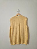Vintage Floral Embroidered Vest (L)