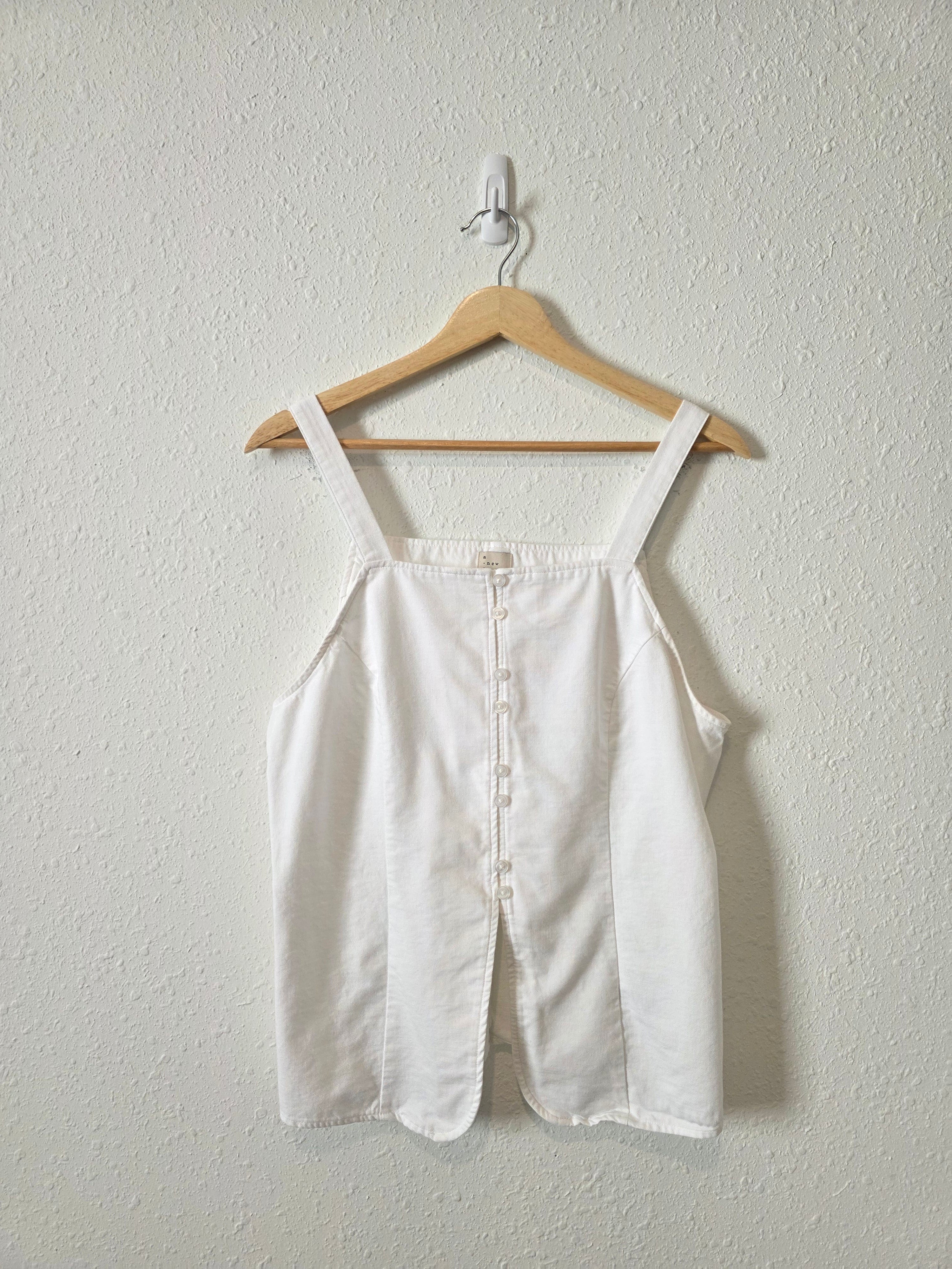 White Cotton Blend Matching Set (M)