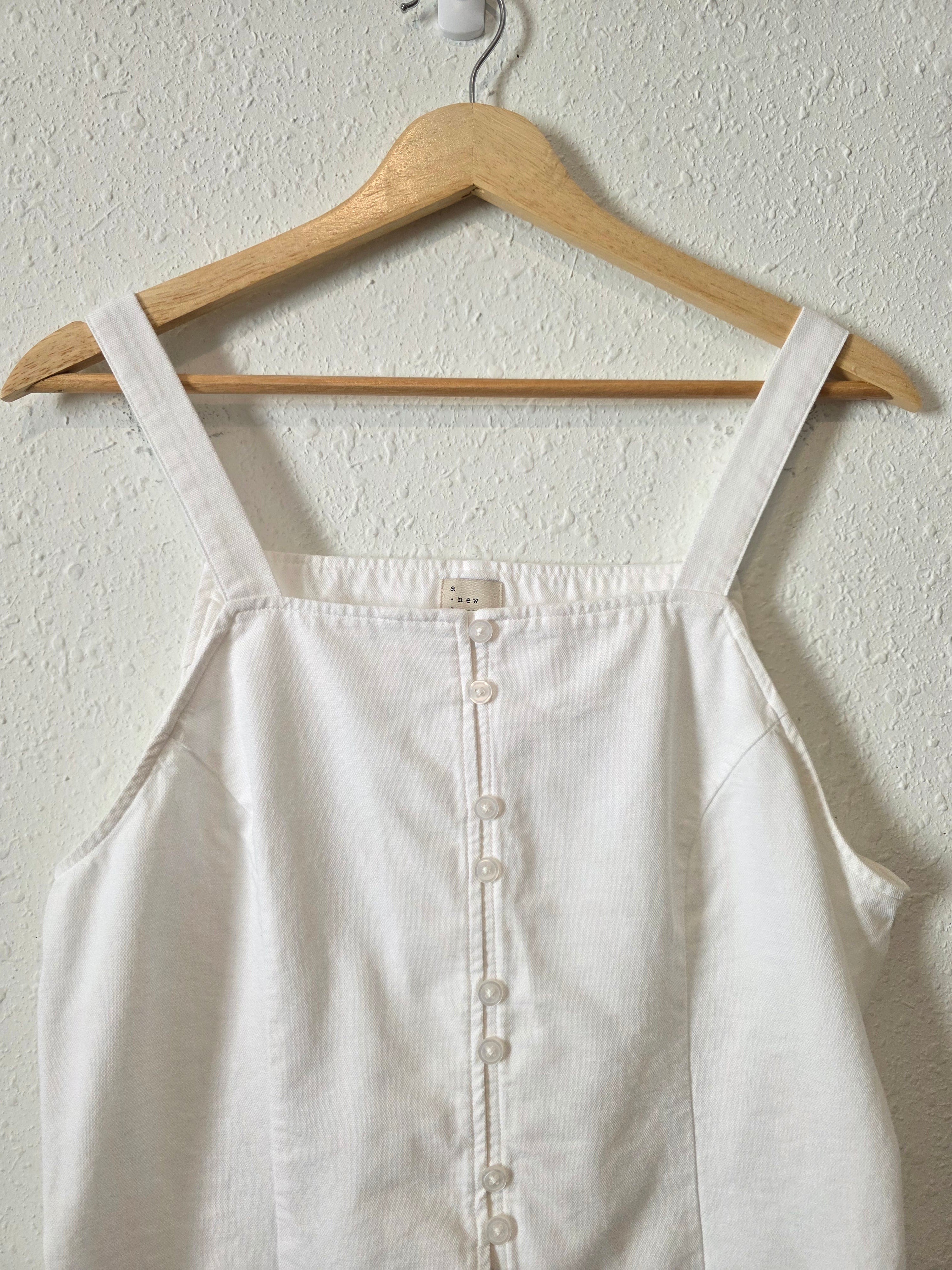White Cotton Blend Matching Set (M)