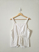 White Cotton Blend Matching Set (M)