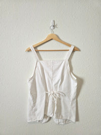 White Cotton Blend Matching Set (M)
