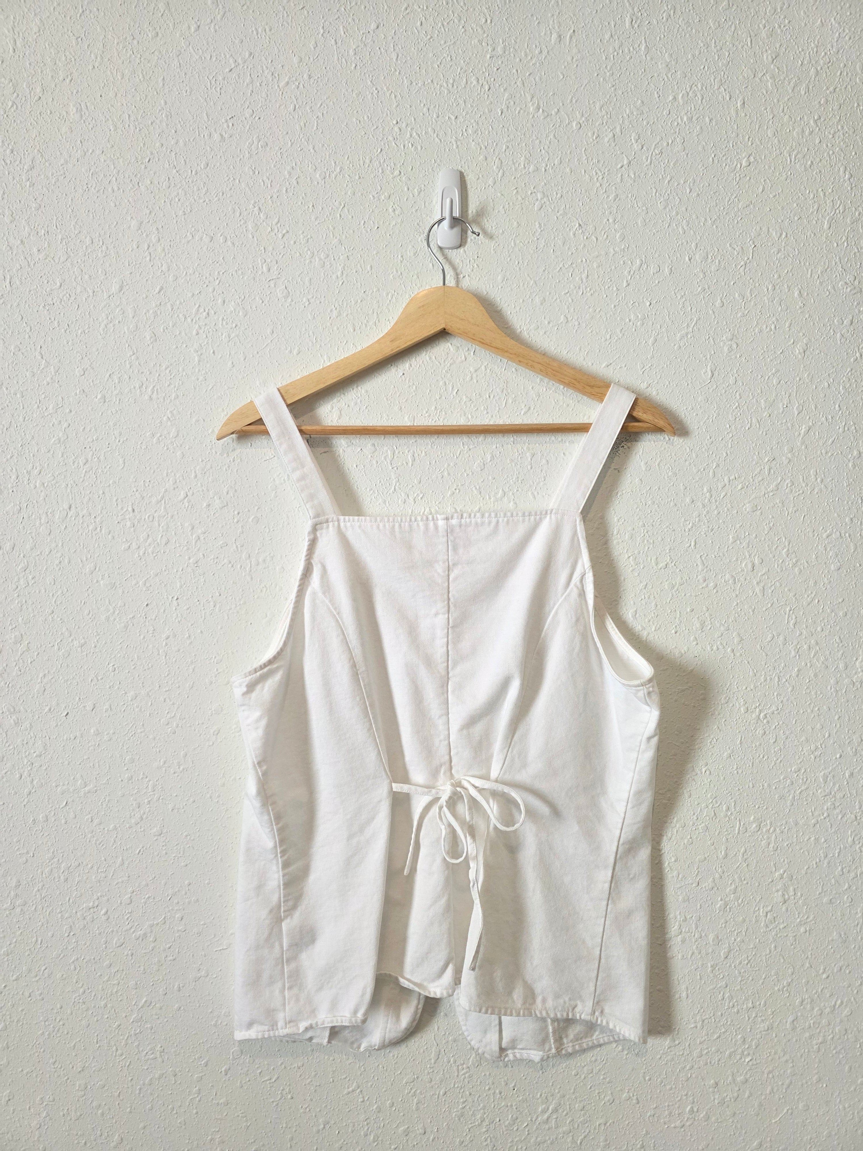 White Cotton Blend Matching Set (M)