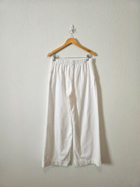 White Cotton Blend Matching Set (M)