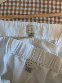 White Cotton Blend Matching Set (M)