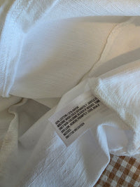 White Cotton Blend Matching Set (M)