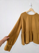 Madewell Button Back Gauze Top (XL)