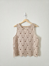 NEW Loft Floral Crochet Tank (M)