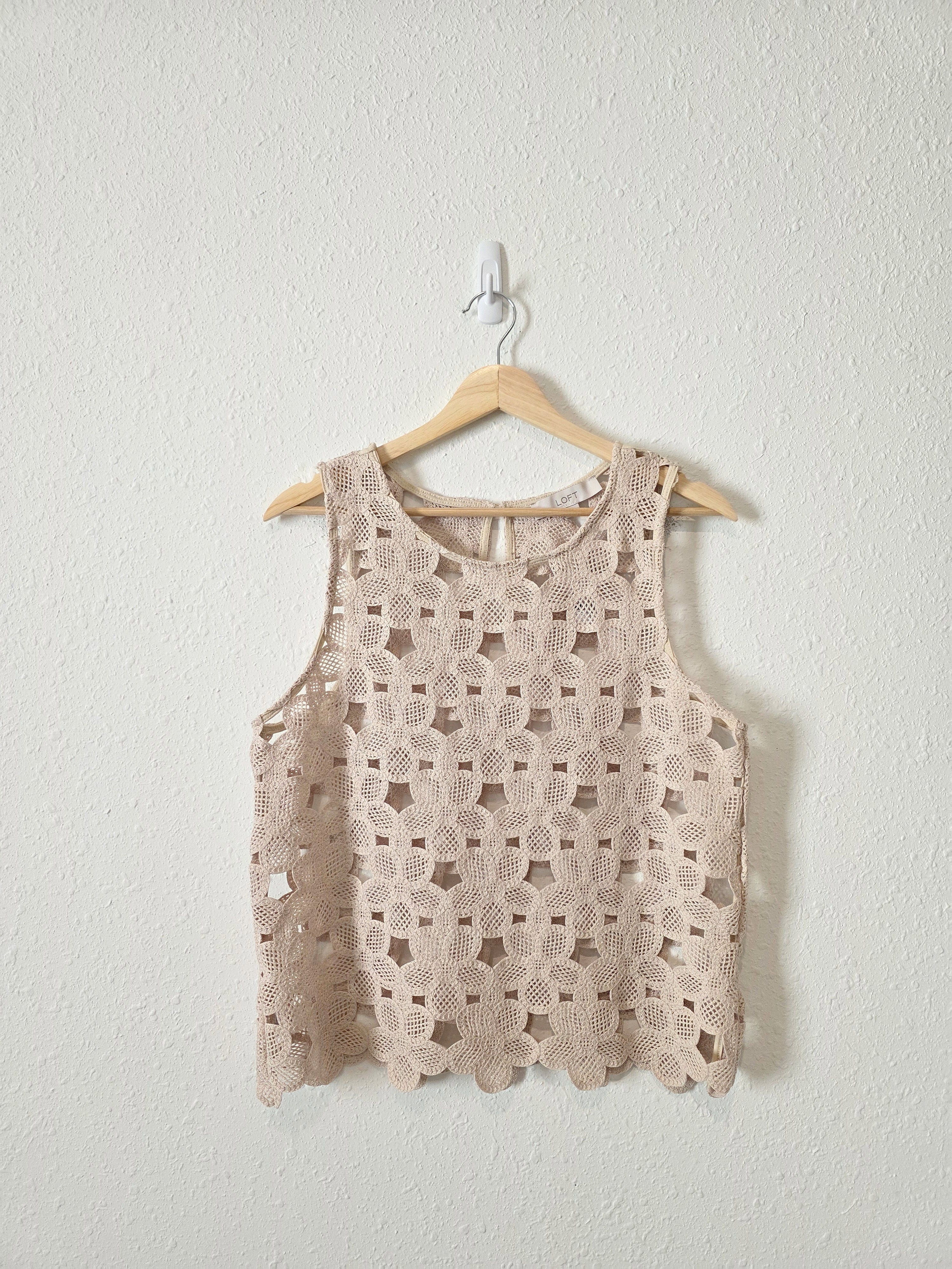 NEW Loft Floral Crochet Tank (M)