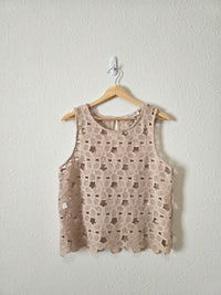 NEW Loft Floral Crochet Tank (M)