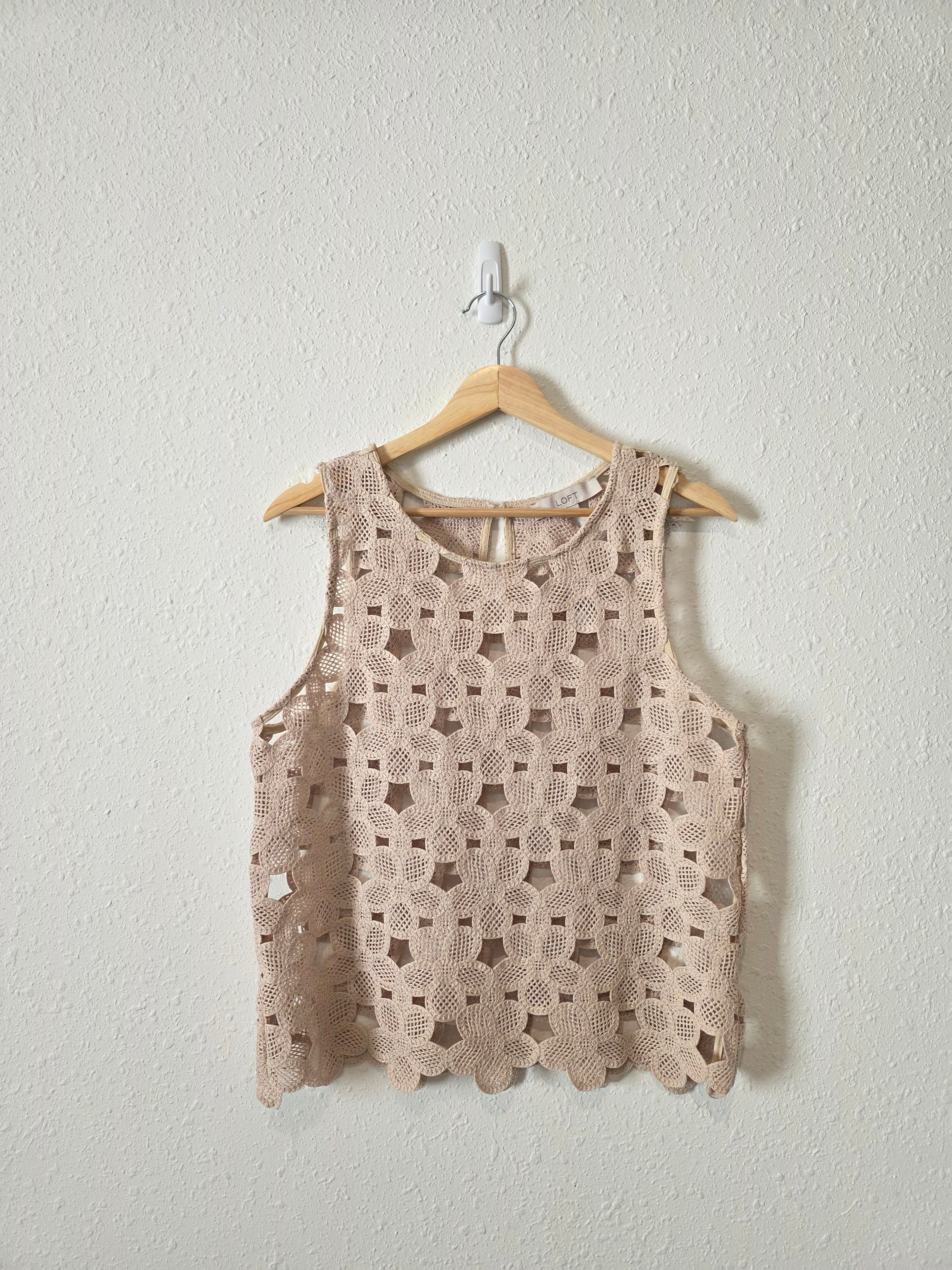 NEW Loft Floral Crochet Tank (M)