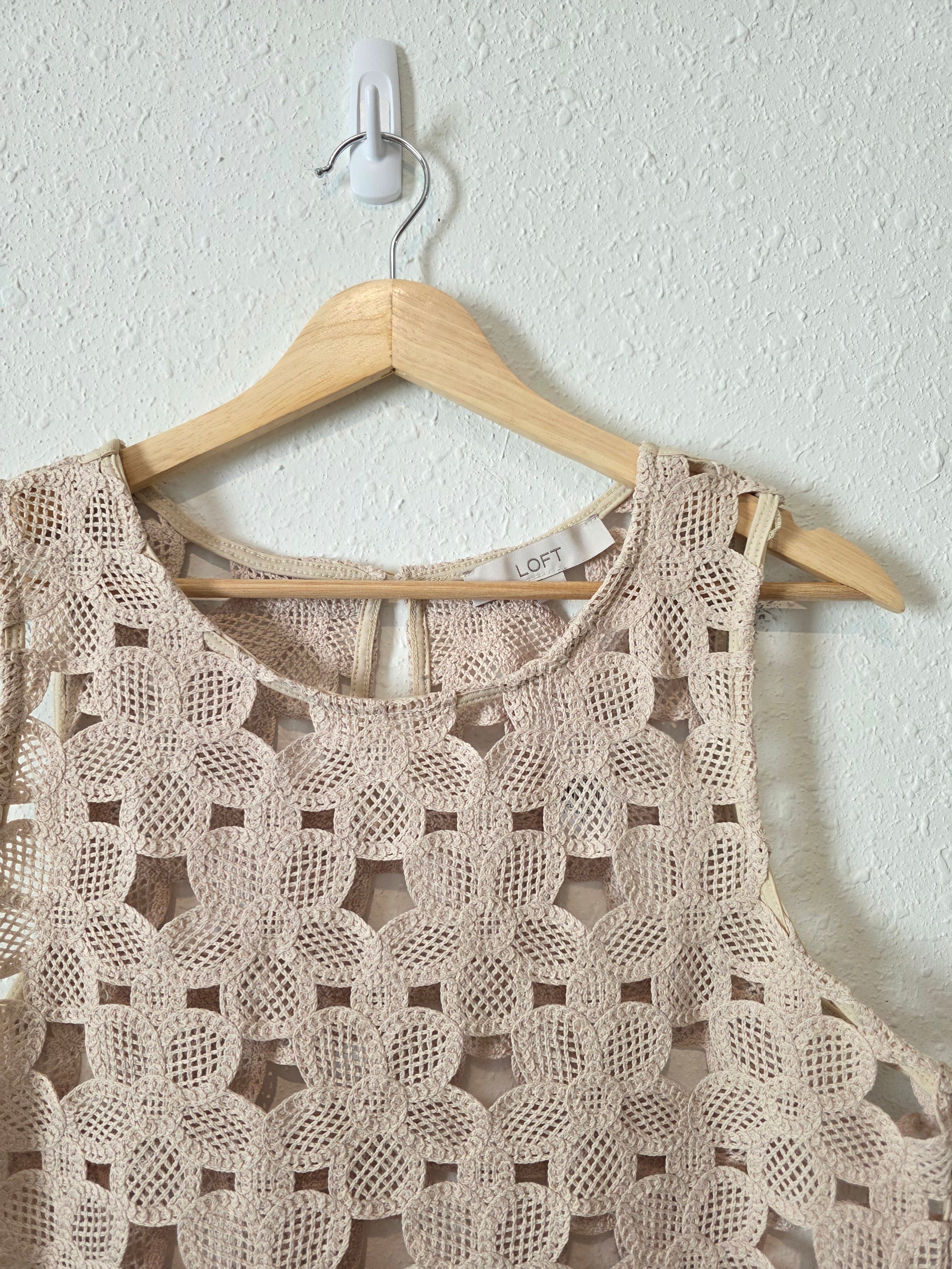 NEW Loft Floral Crochet Tank (M)