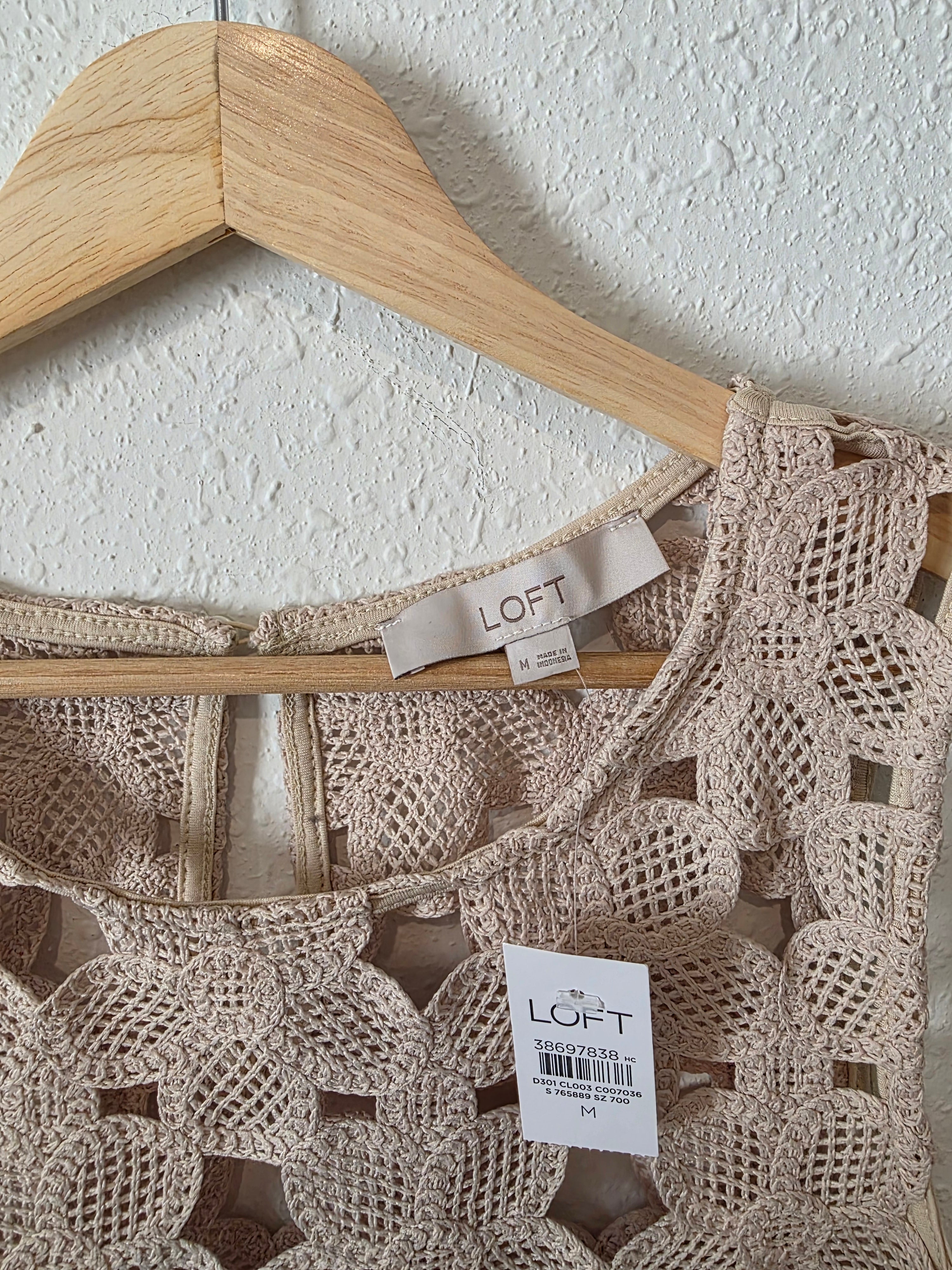 NEW Loft Floral Crochet Tank (M)