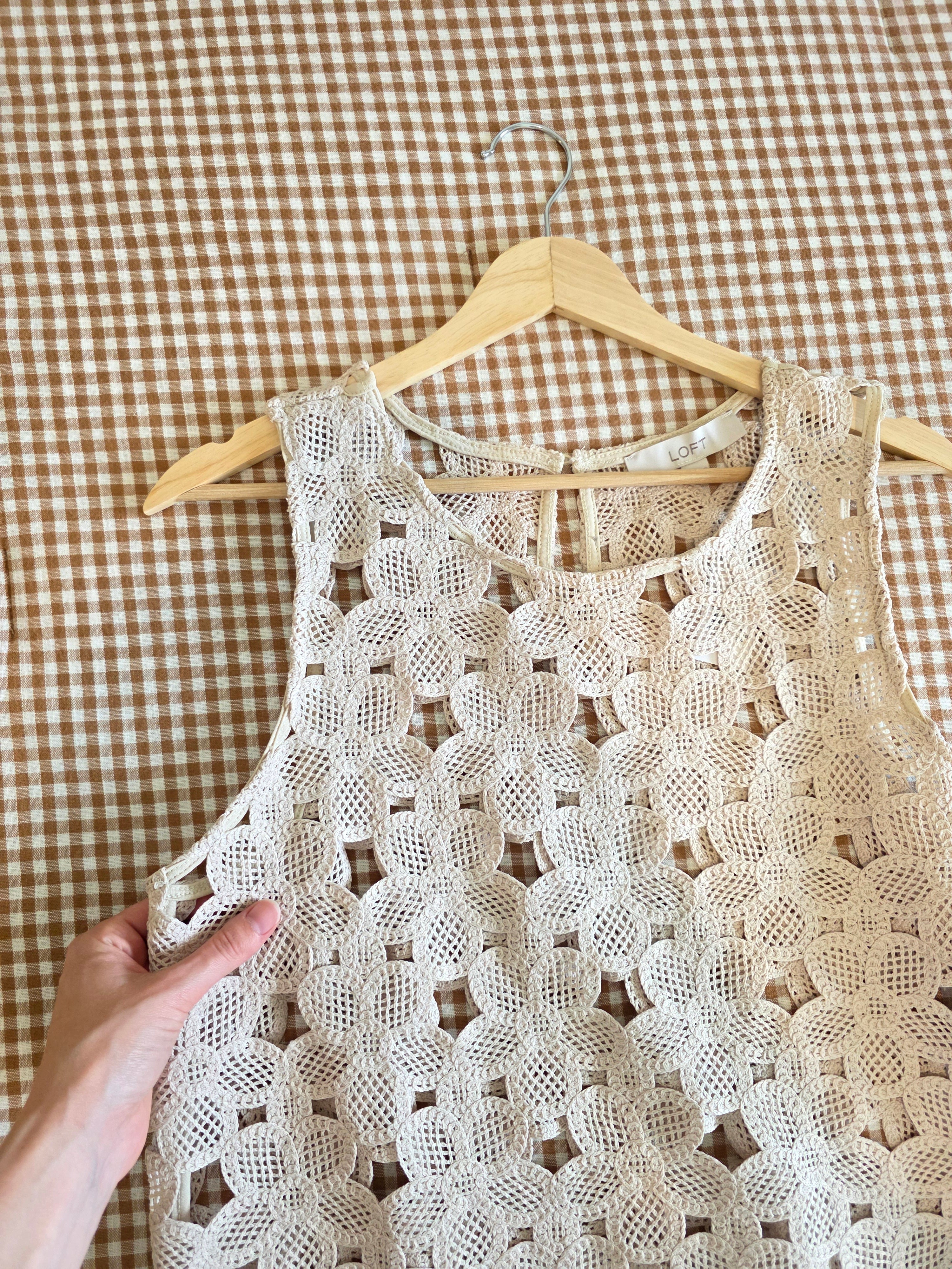 NEW Loft Floral Crochet Tank (M)