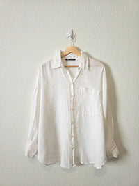 Zara Oversized Linen Button Up (M)