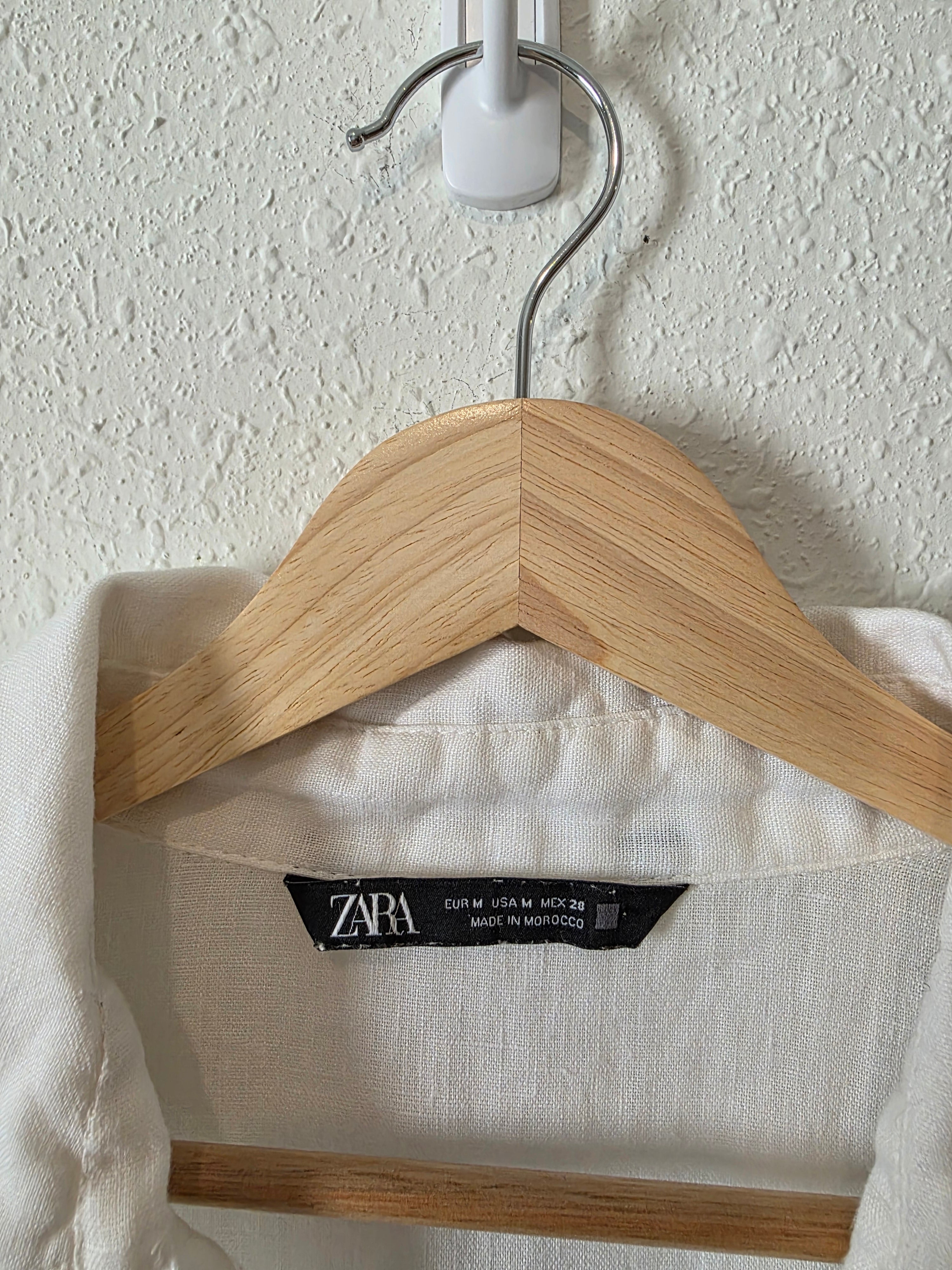 Zara Oversized Linen Button Up (M)