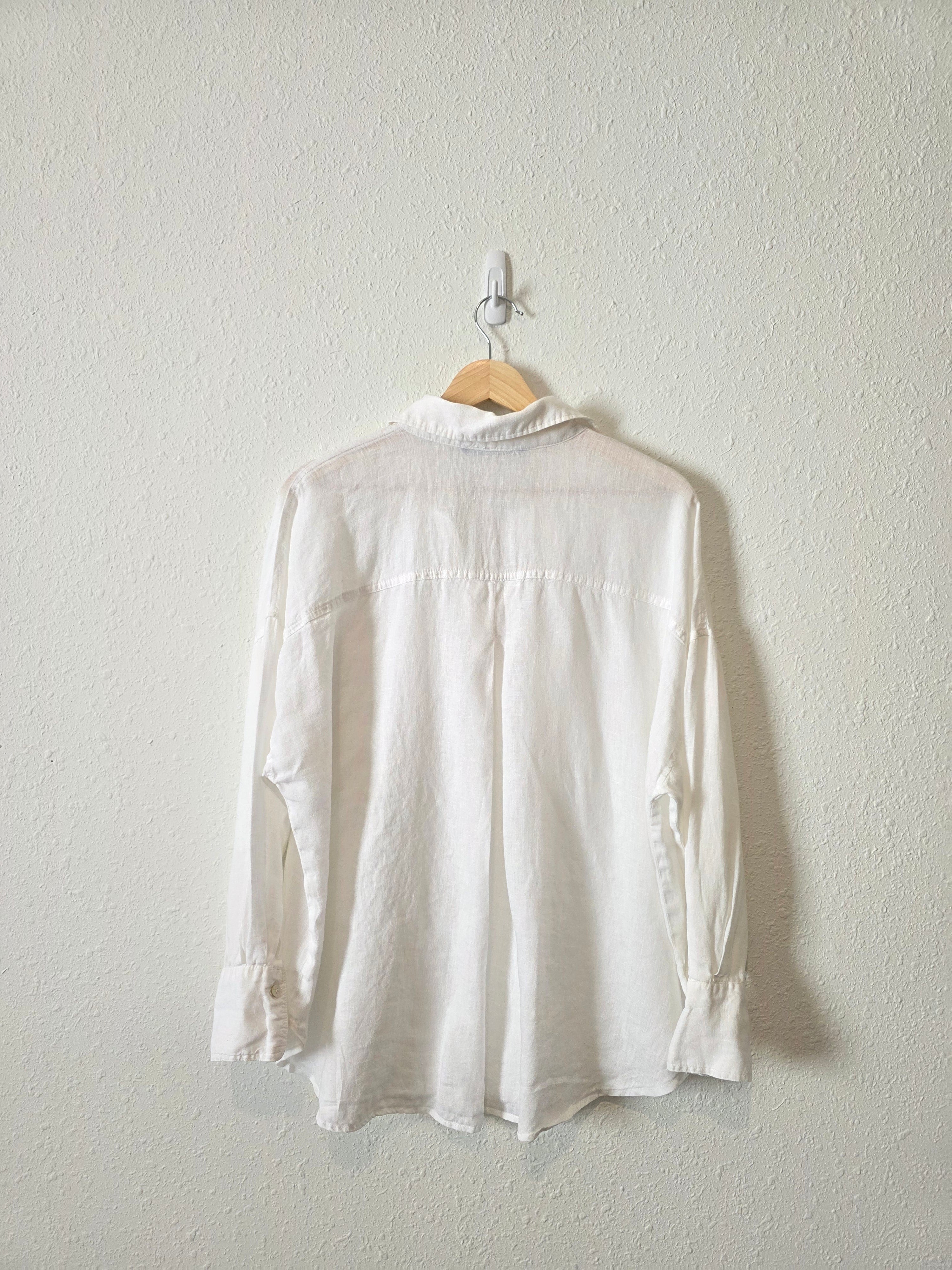 Zara Oversized Linen Button Up (M)