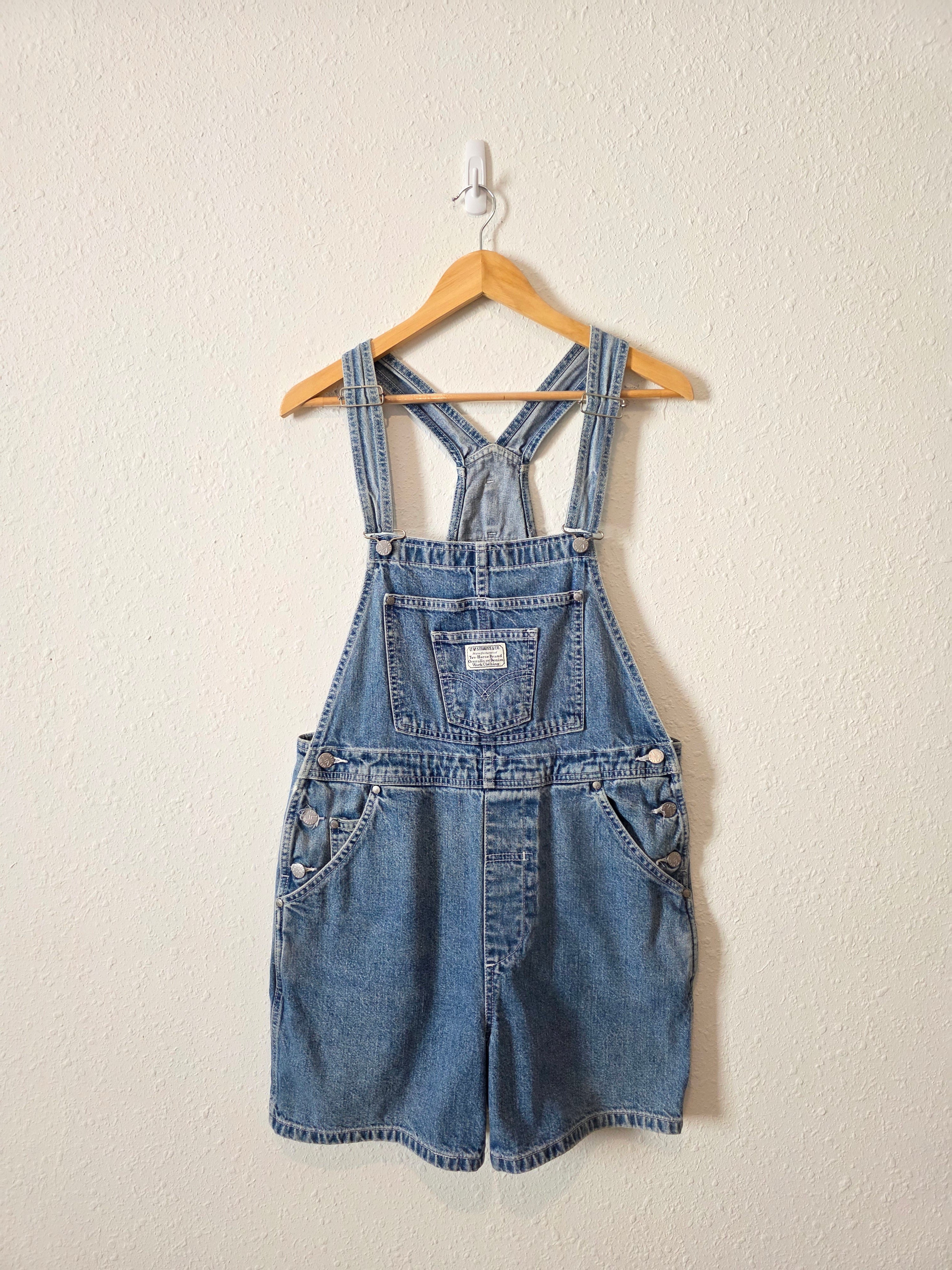 Vintage Levi's 90s Denim Shortalls (L)