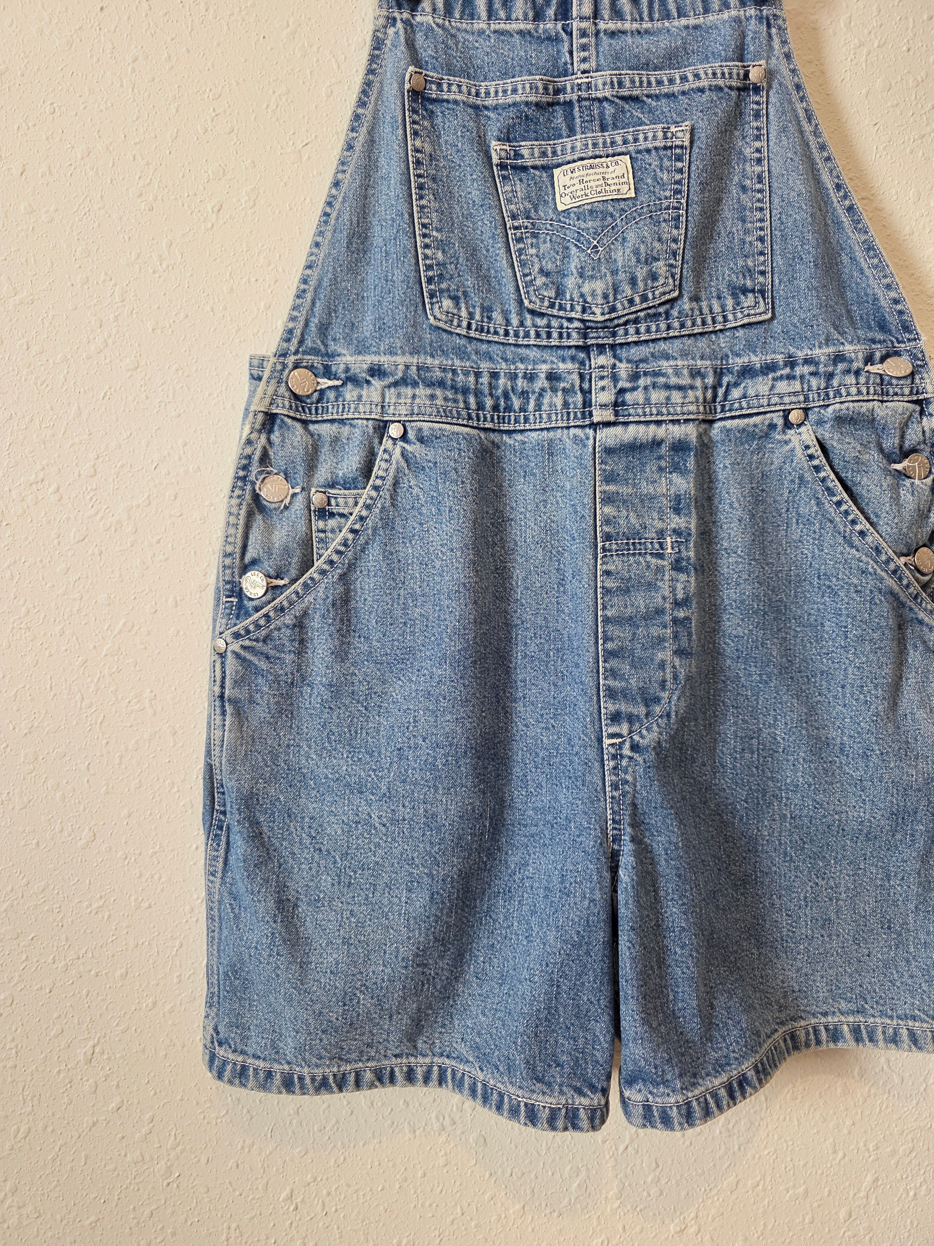 Vintage Levi's 90s Denim Shortalls (L)