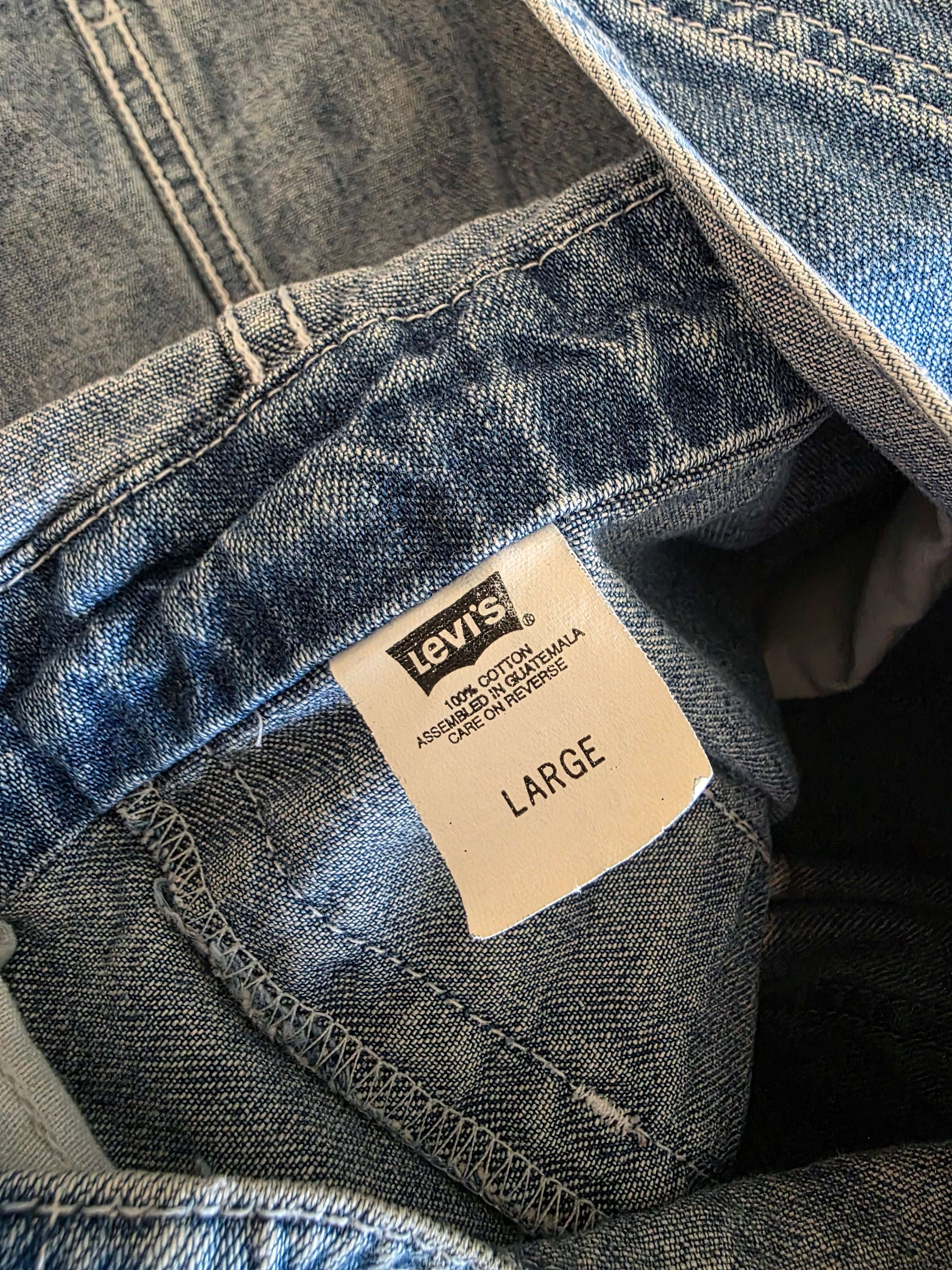 Vintage Levi's 90s Denim Shortalls (L)