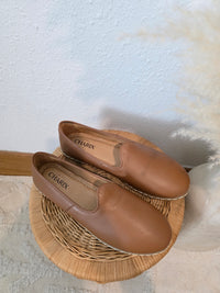 Charix Brown Leather Loafers (9/9.5)