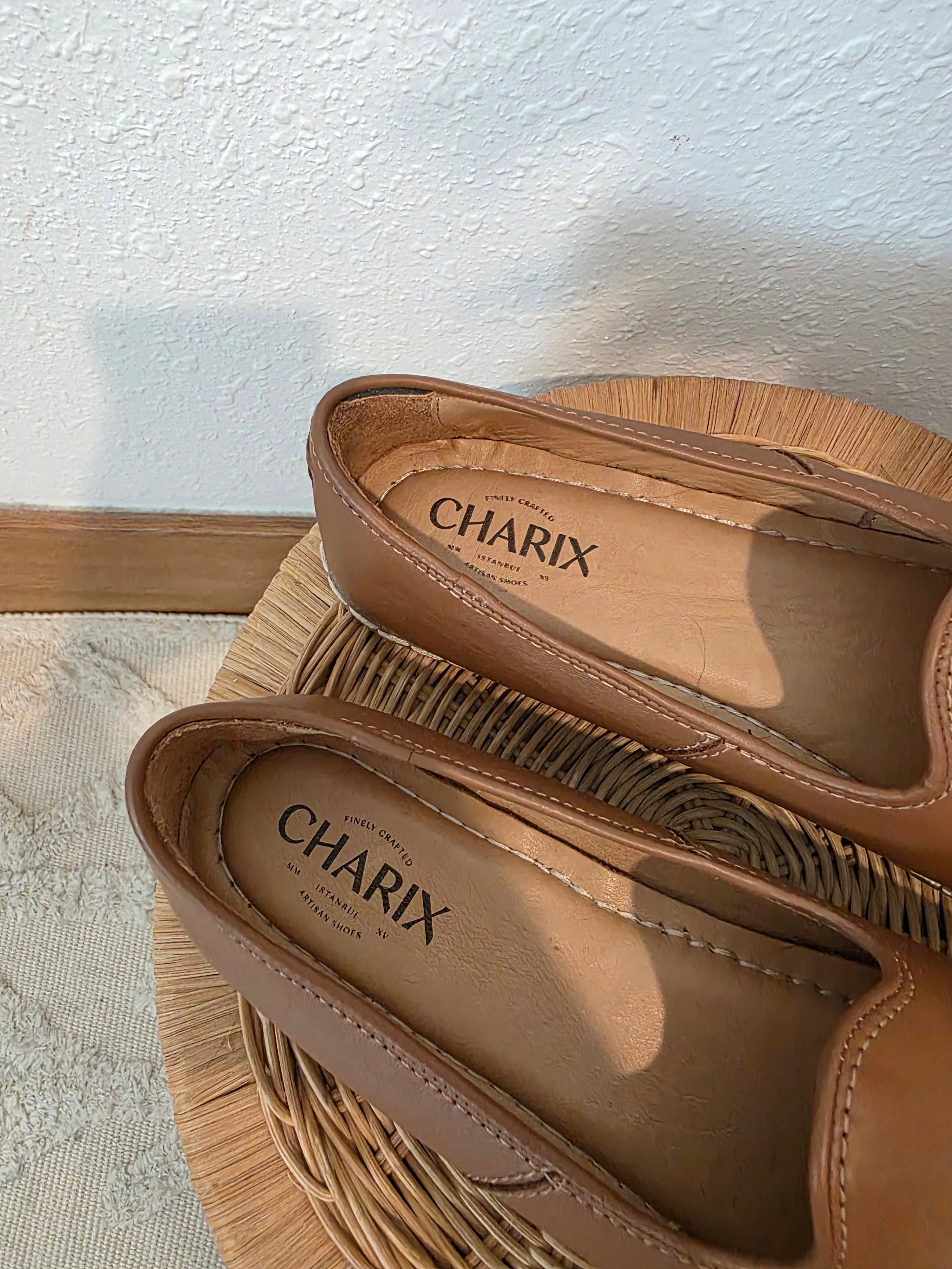 Charix Brown Leather Loafers (9/9.5)