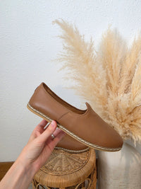 Charix Brown Leather Loafers (9/9.5)