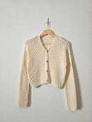 Rylee + Cru Textured Cotton Cardigan (XS)
