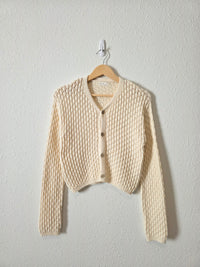 Rylee + Cru Textured Cotton Cardigan (XS)