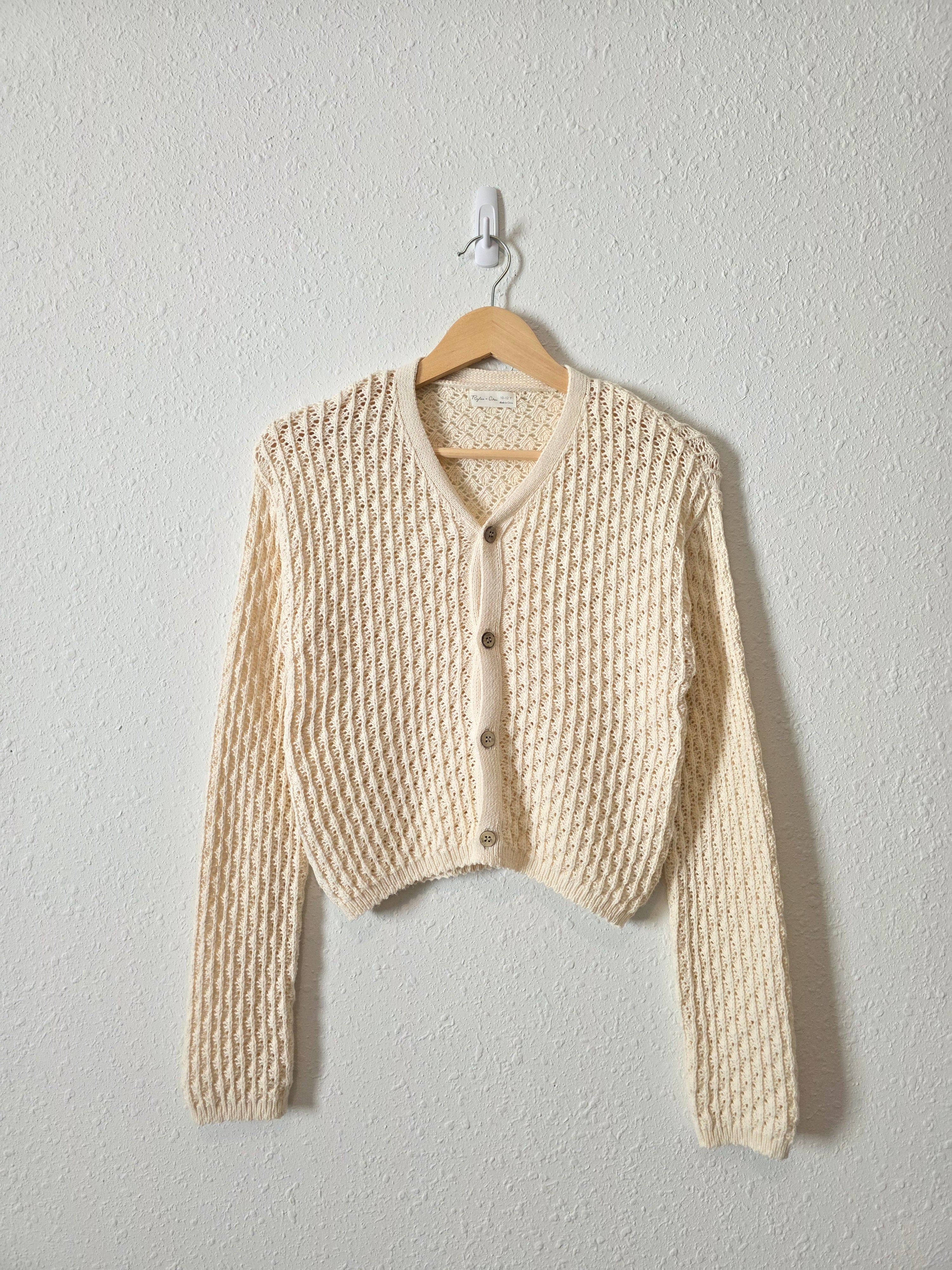 Rylee + Cru Textured Cotton Cardigan (XS)