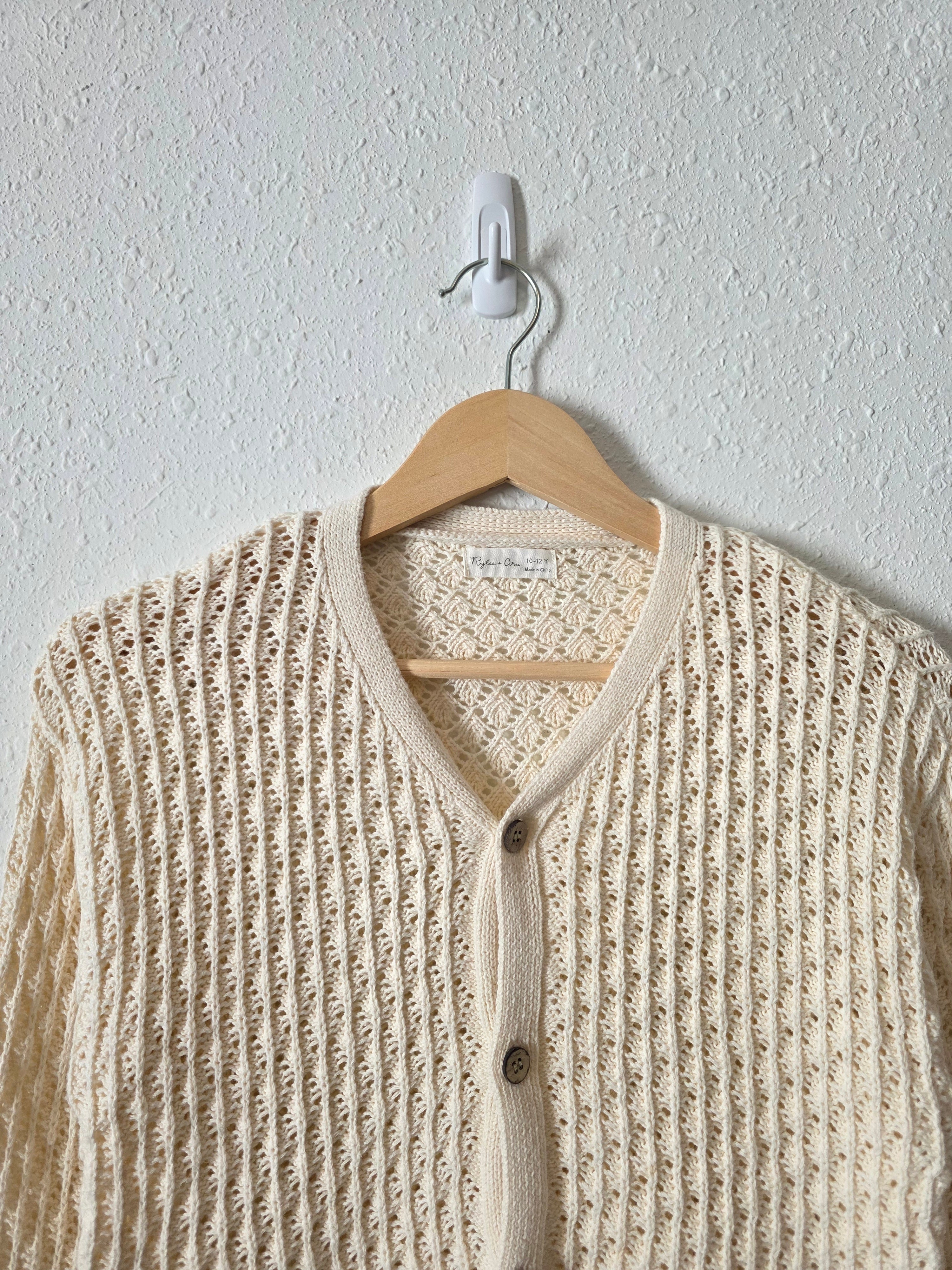 Rylee + Cru Textured Cotton Cardigan (XS)