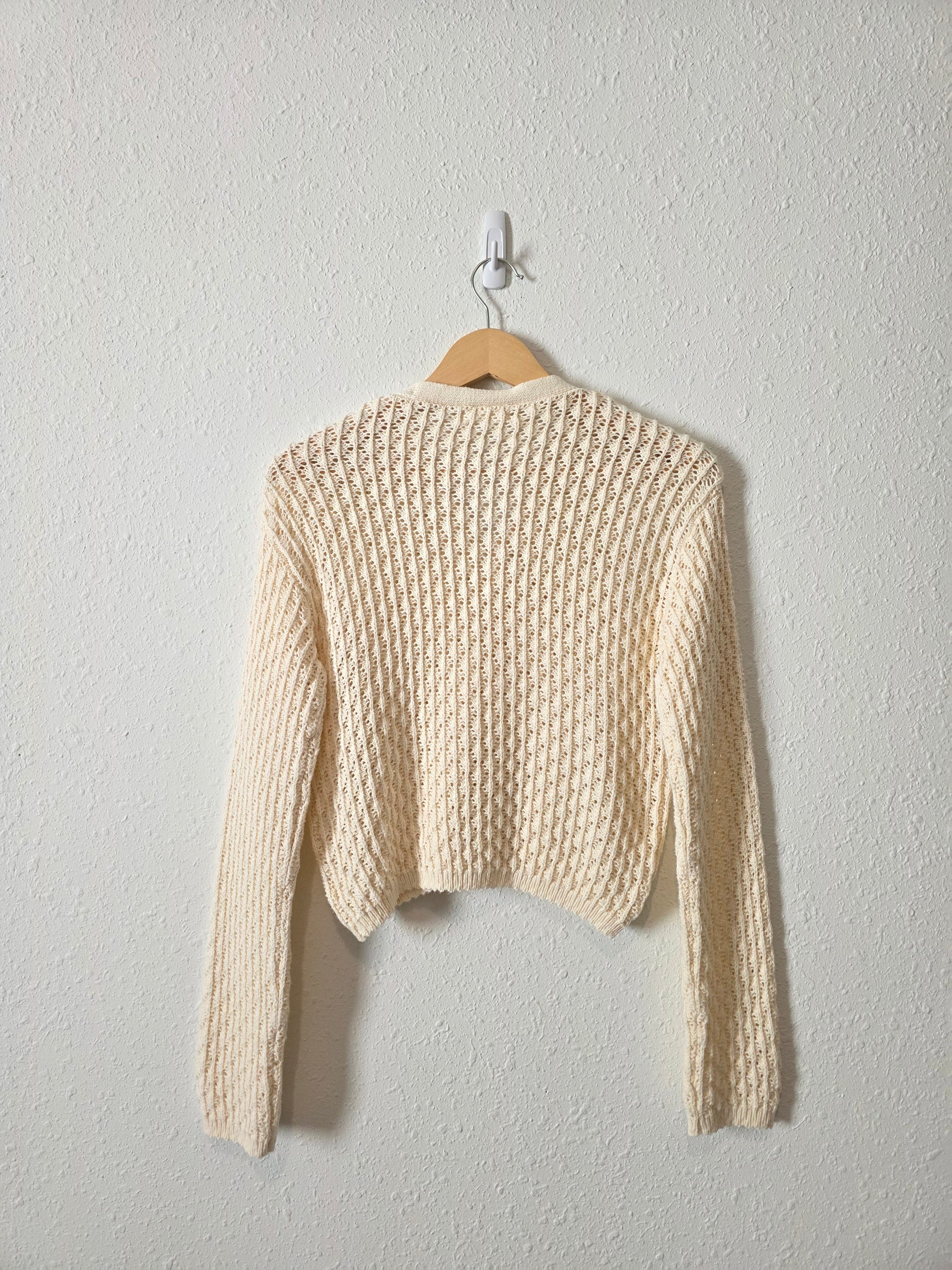 Rylee + Cru Textured Cotton Cardigan (XS)