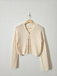 Rylee + Cru Textured Cotton Cardigan (XS)