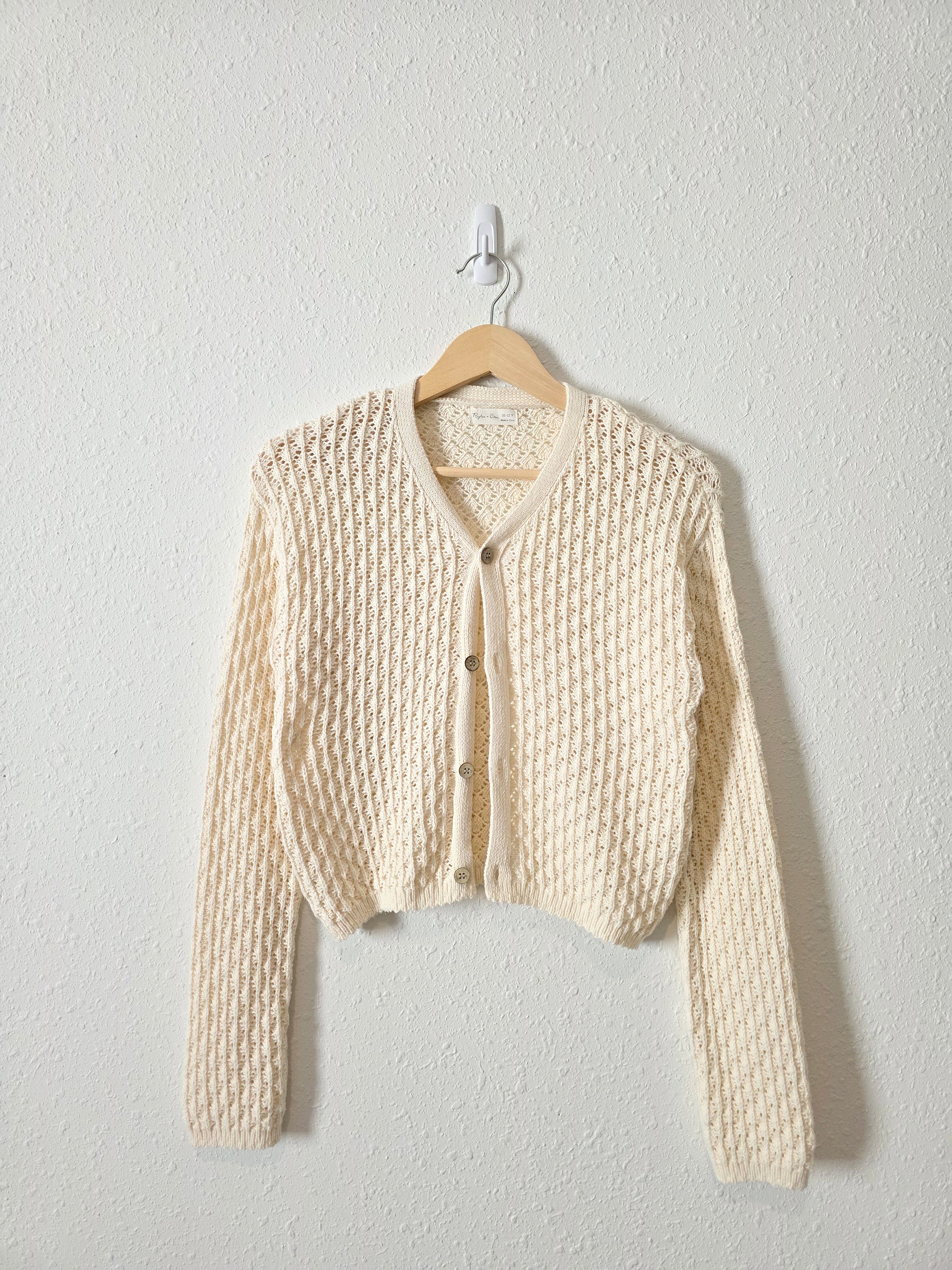 Rylee + Cru Textured Cotton Cardigan (XS)
