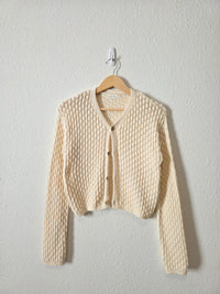 Rylee + Cru Textured Cotton Cardigan (XS)