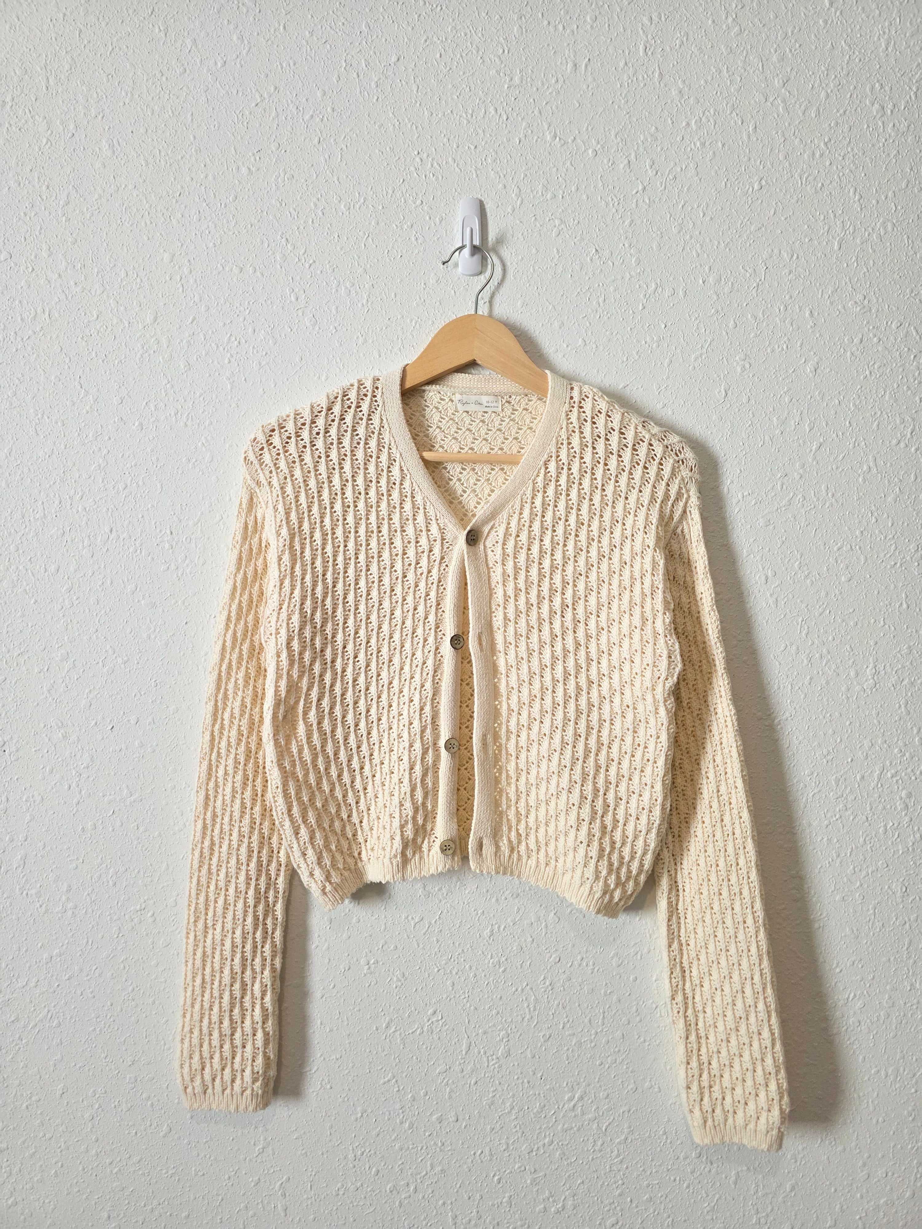 Rylee + Cru Textured Cotton Cardigan (XS)
